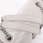 Saint Laurent Paris Loulou Leather Chain Shoulder Bag in Gray 494699