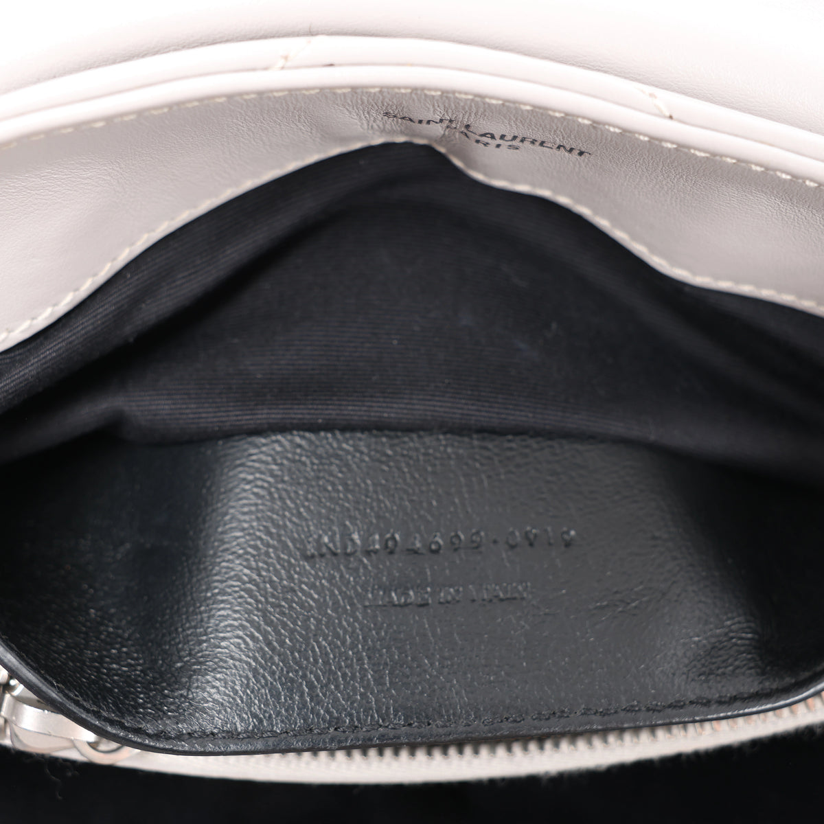 Saint Laurent Paris Loulou Leather Chain Shoulder Bag in Gray 494699