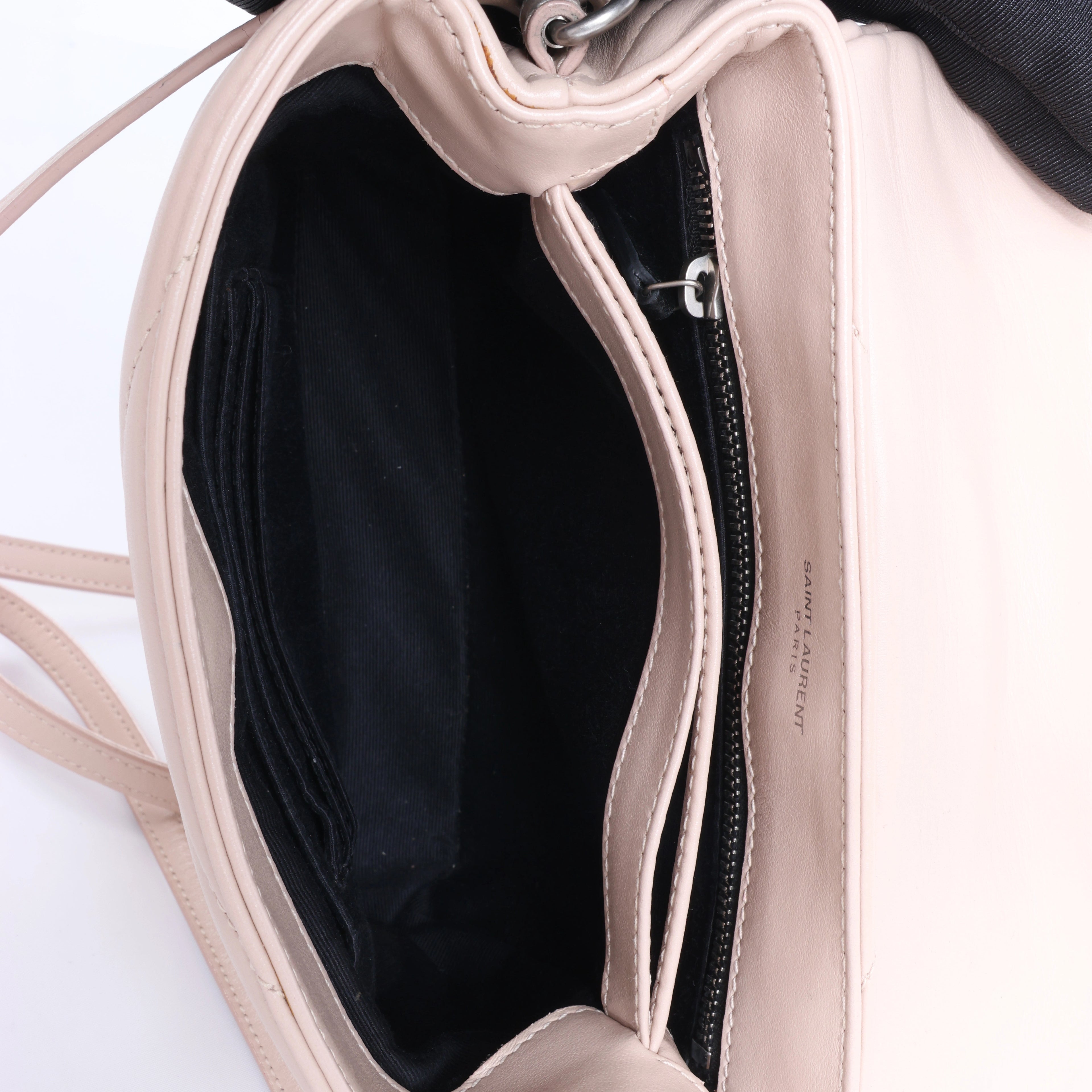Bolso de hombro grande de piel Tribute de Saint Laurent Paris en marrón