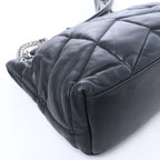 Saint Laurent Paris Loulou Puffer Leather Chain Shoulder Bag in Black 577476