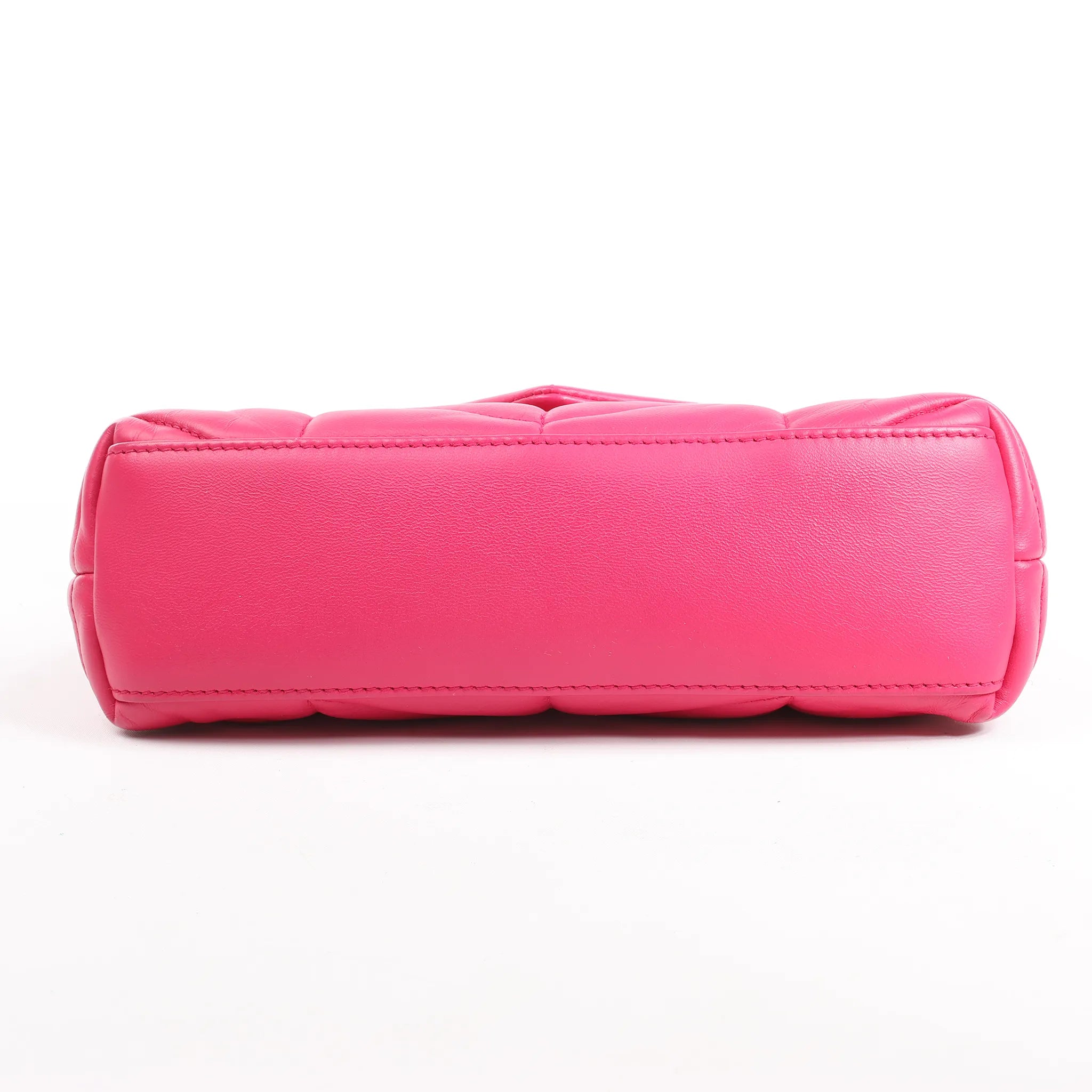 Saint Laurent Paris Loulou Puffer Leather Chain Shoulder Bag in Pink 620333