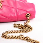 Saint Laurent Paris Loulou Puffer Leather Chain Shoulder Bag in Pink 620333