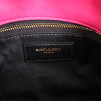 Saint Laurent Paris Loulou Puffer Leather Chain Shoulder Bag in Pink 620333