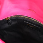 Saint Laurent Paris Loulou Puffer Leather Chain Shoulder Bag in Pink 620333