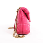 Saint Laurent Paris Loulou Puffer Leather Chain Shoulder Bag in Pink 620333