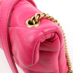 Saint Laurent Paris Loulou Puffer Leather Chain Shoulder Bag in Pink 620333
