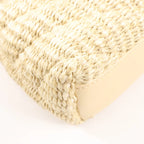 Saint Laurent Paris Loulou Raffia x Leather Crossbody Bag in Beige 467072