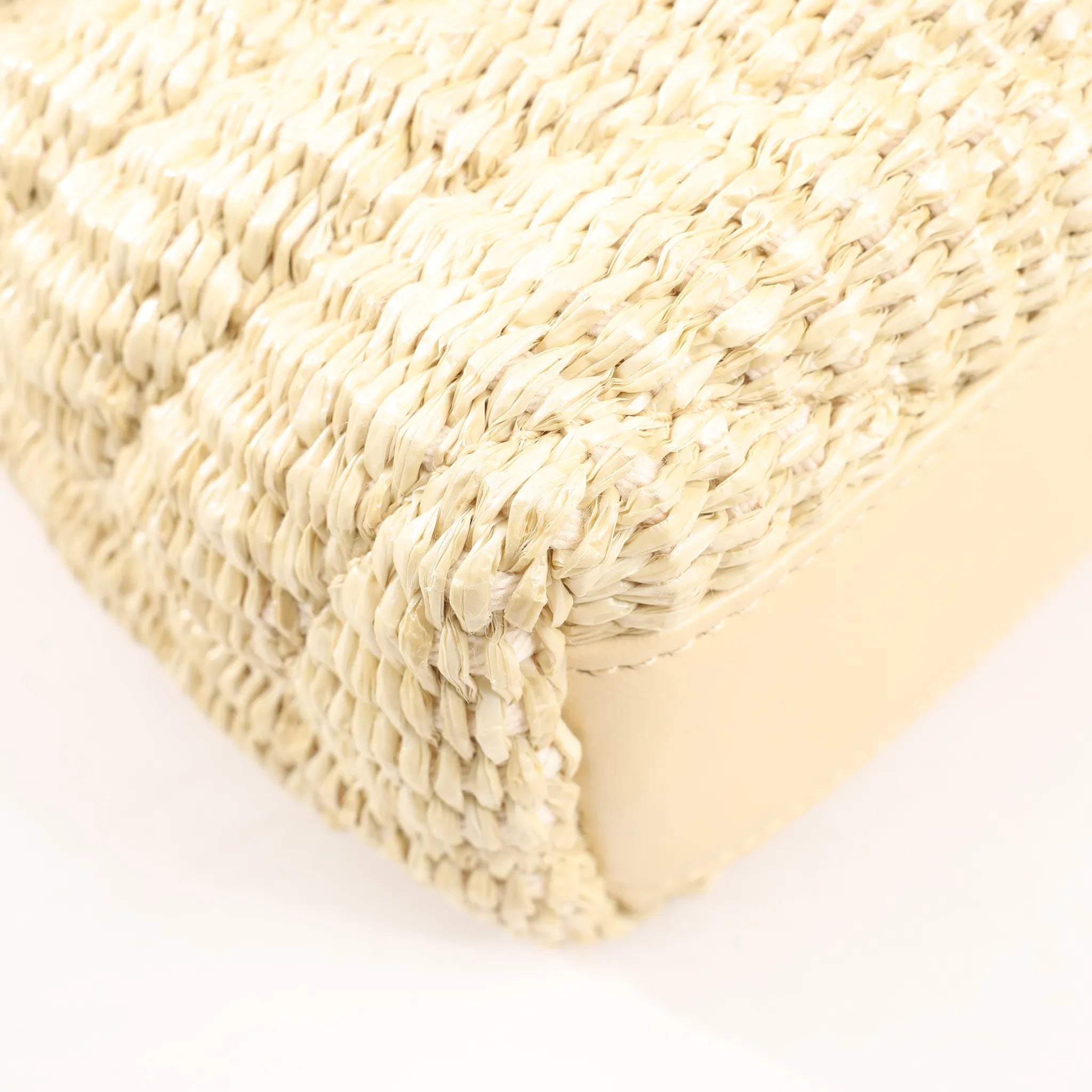 Saint Laurent Paris Loulou Raffia x Leather Crossbody Bag in Beige 467072