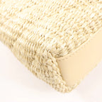 Saint Laurent Paris Loulou Raffia x Leather Crossbody Bag in Beige 467072
