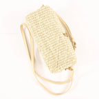 Saint Laurent Paris Loulou Raffia x Leather Crossbody Bag in Beige 467072