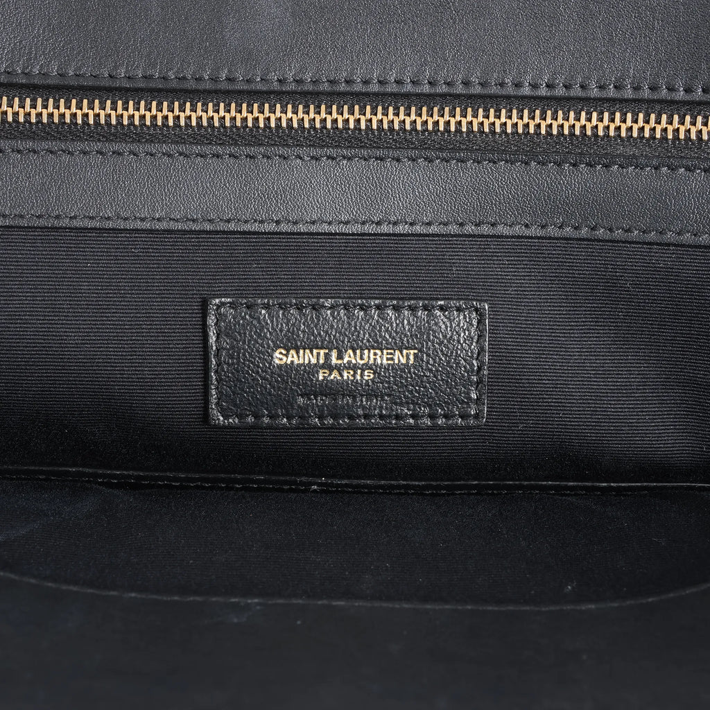 Saint Laurent Paris Manhattan Leather Shoulder bag in Black 553745