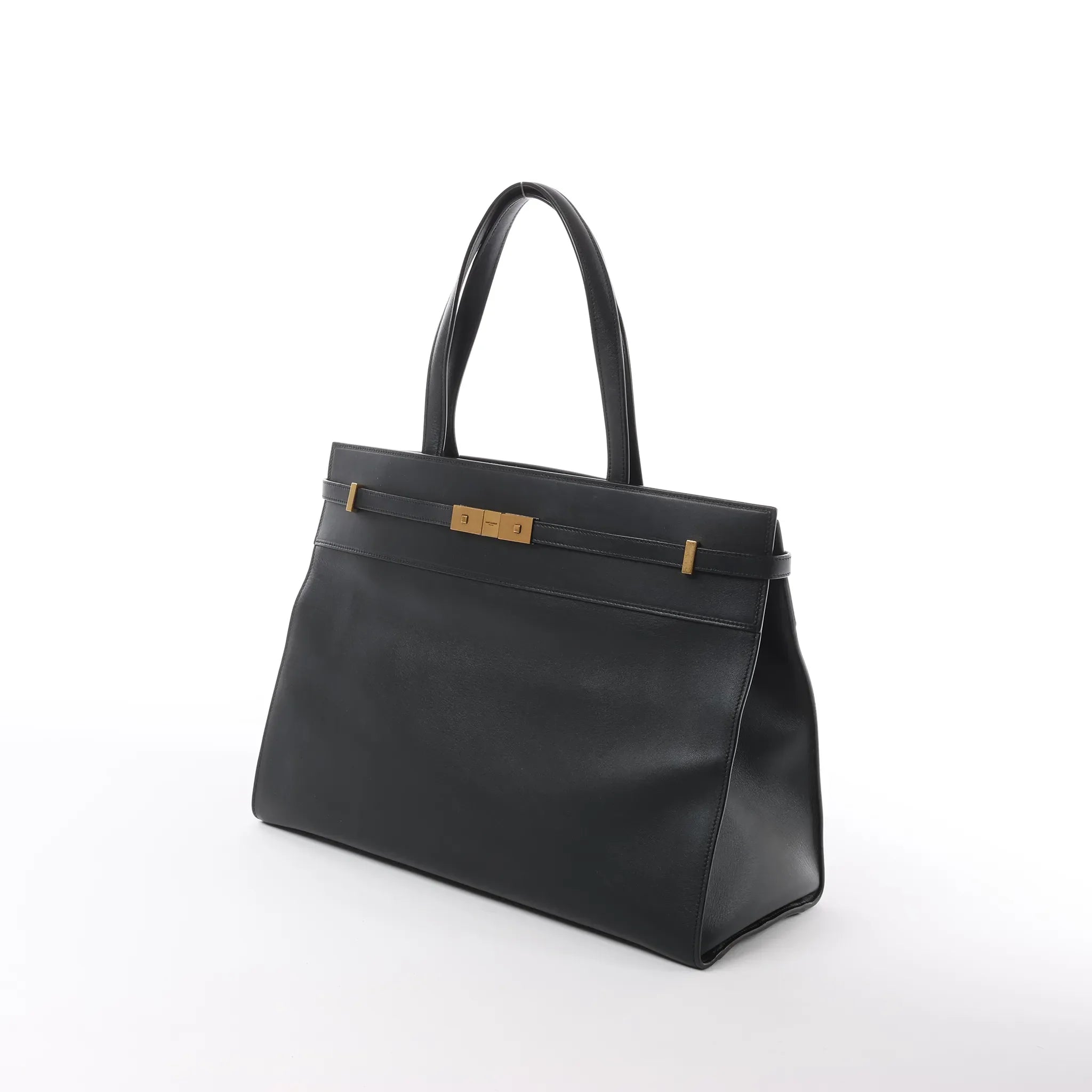Saint Laurent Paris Manhattan Leather Shoulder bag in Black 553745