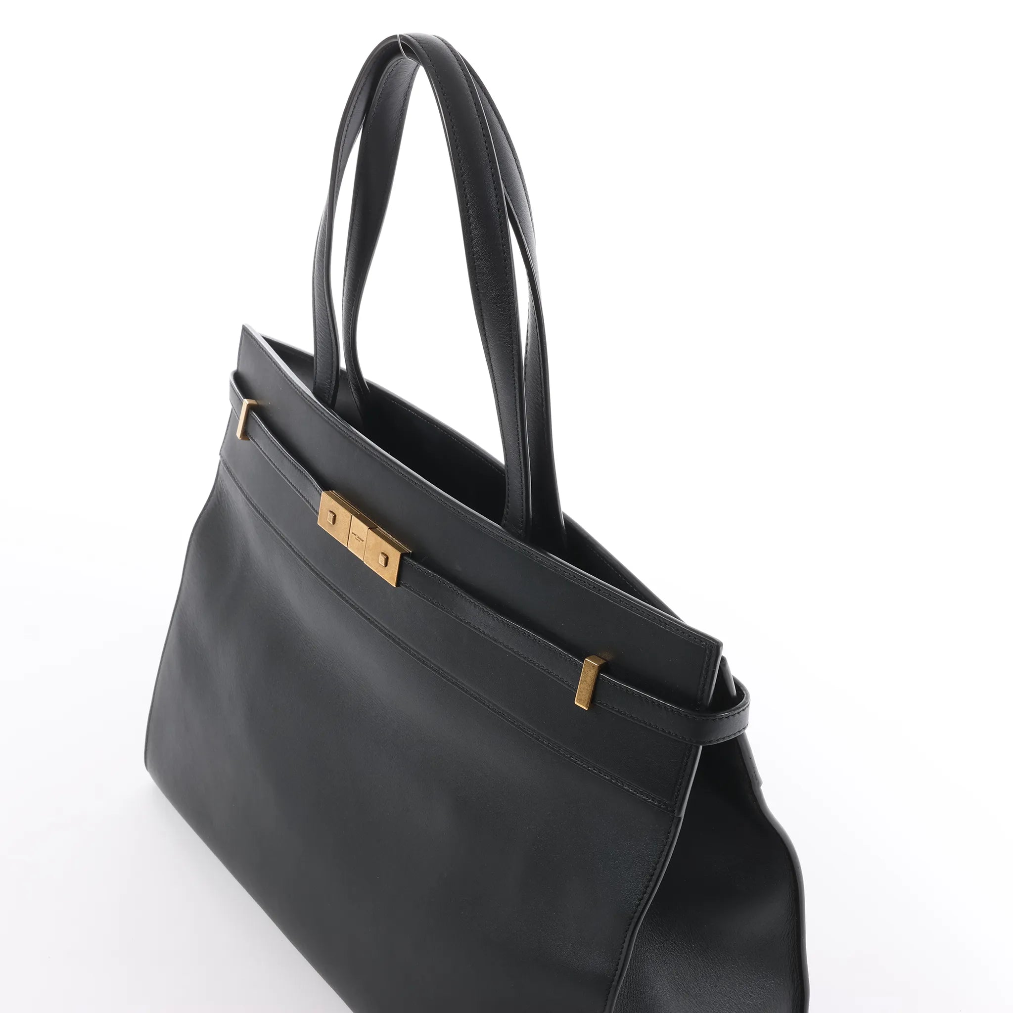 Saint Laurent Paris Manhattan Leather Shoulder bag in Black 553745