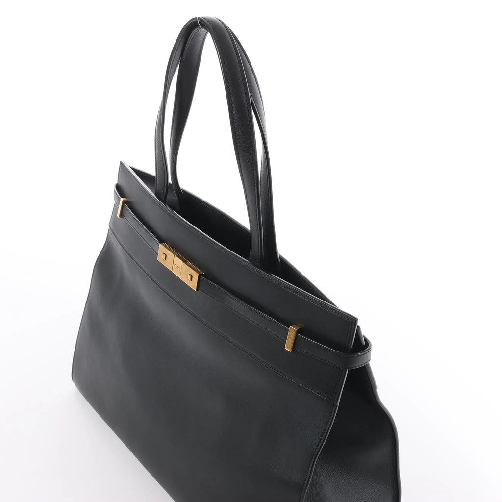 Saint Laurent Paris Manhattan Leather Shoulder bag in Black 553745