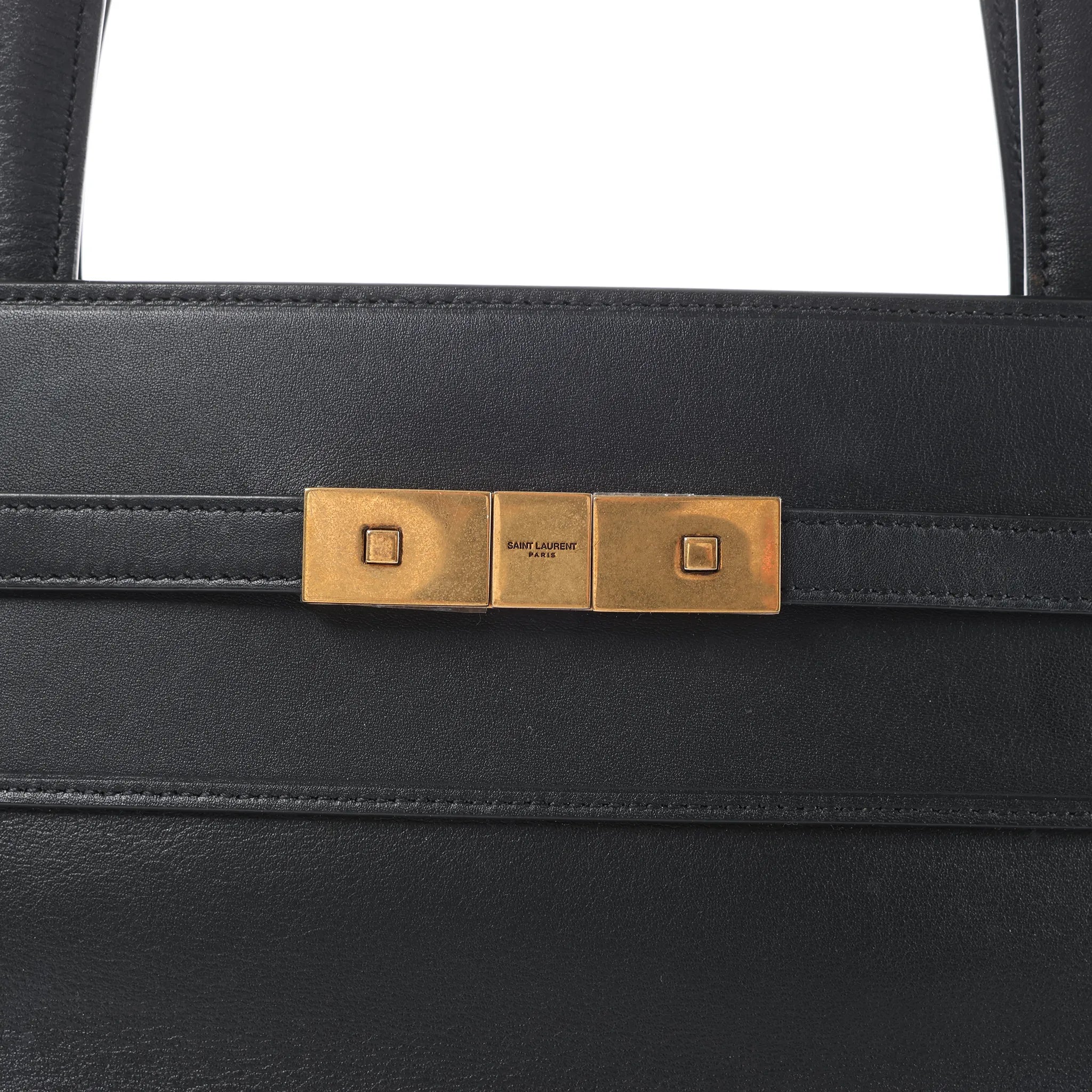 Saint Laurent Paris Manhattan Leather Shoulder bag in Black 553745