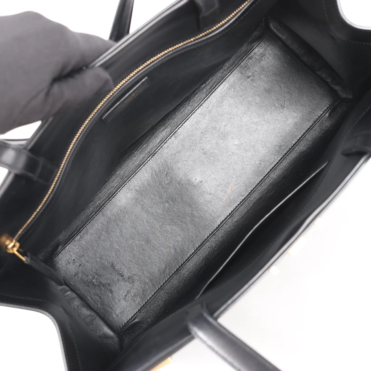 Sac bandoulière Saint Laurent Paris Manhattan en cuir noir 553745