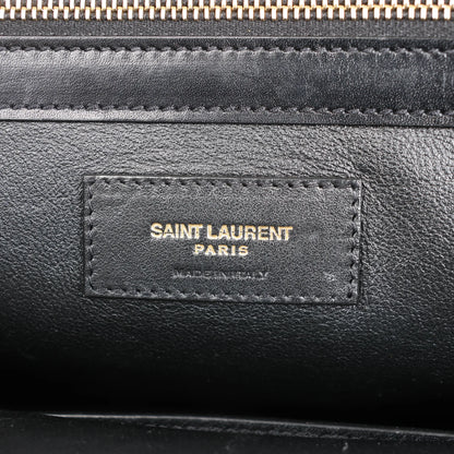 Sac bandoulière Saint Laurent Paris Manhattan en cuir noir 553745