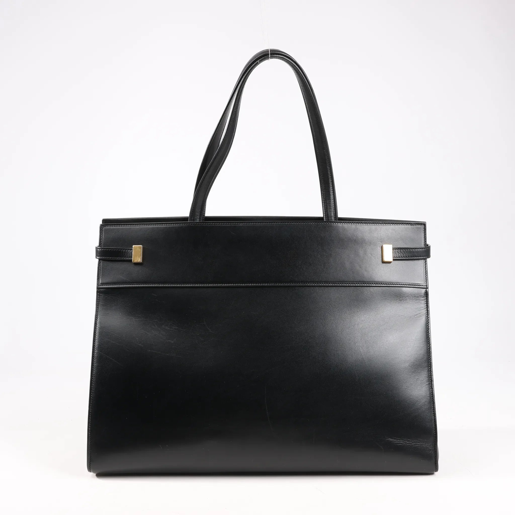 Saint Laurent Paris Manhattan Leather Shoulder bag in Black 553745