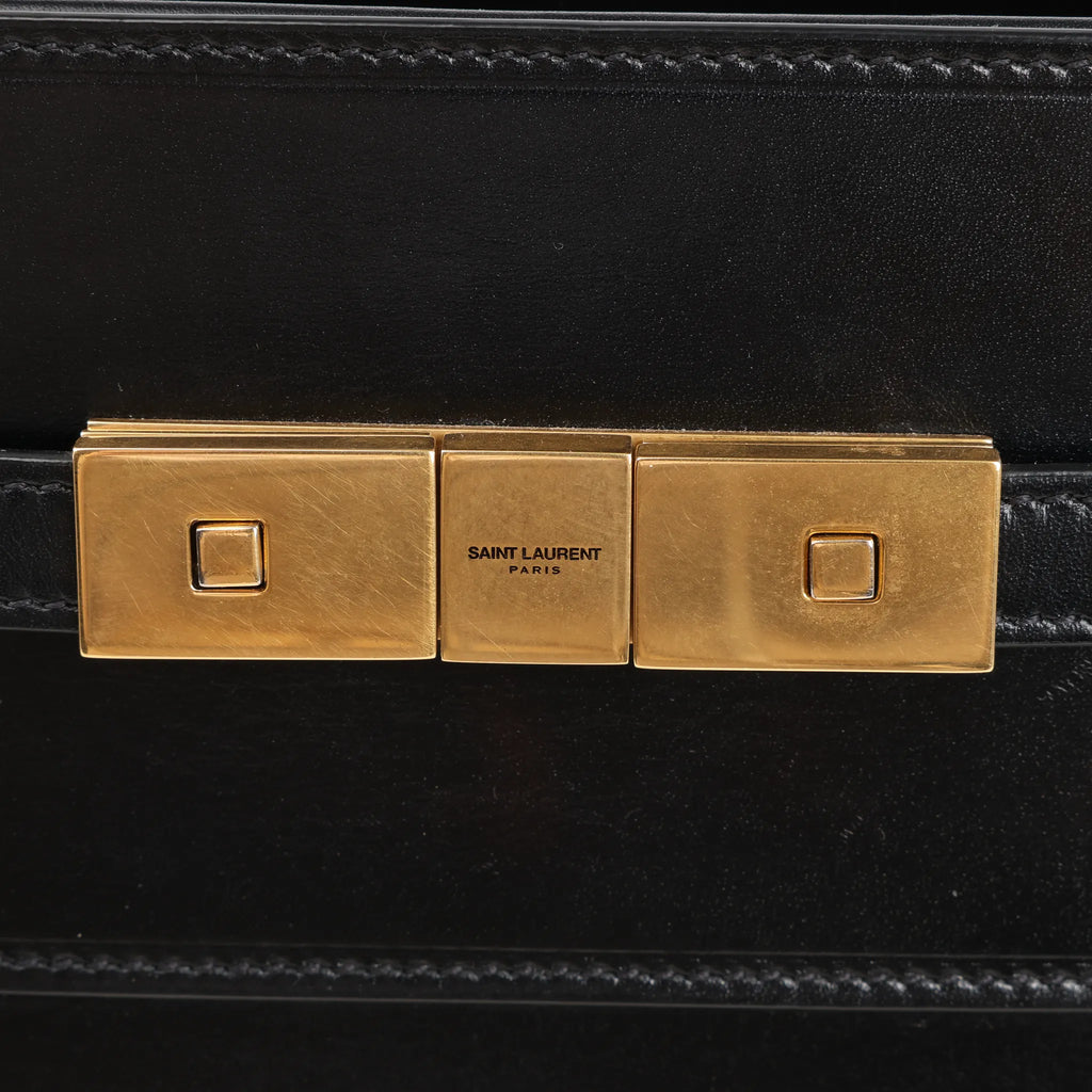 Saint Laurent Paris Manhattan Leather Shoulder bag in Black 553745