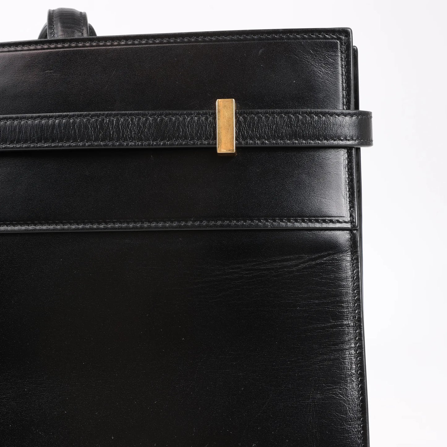 Sac bandoulière Saint Laurent Paris Manhattan en cuir noir 553745