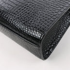 Saint Laurent Paris Manhattan Mock Croc Shoulder bag in Black 579271