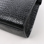 Saint Laurent Paris Manhattan Mock Croc Shoulder bag in Black 579271