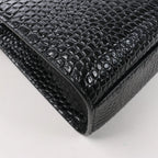 Saint Laurent Paris Manhattan Mock Croc Shoulder bag in Black 579271