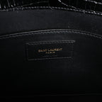 Saint Laurent Paris Manhattan Mock Croc Shoulder bag in Black 579271