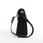 Saint Laurent Paris Manhattan Mock Croc Shoulder bag in Black 579271