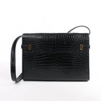 Saint Laurent Paris Manhattan Mock Croc Shoulder bag in Black 579271