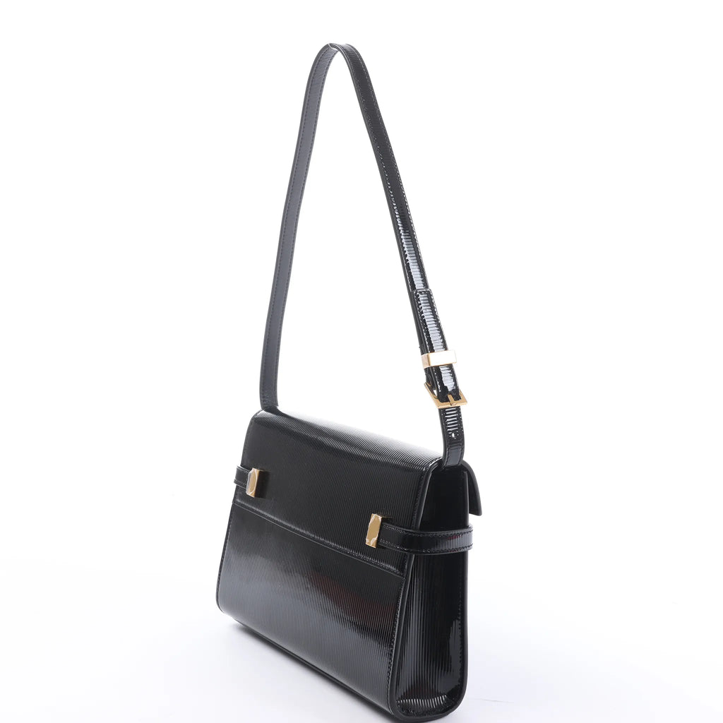 Saint Laurent Paris Manhattan Patent Leather Shoulder bag in Black 675626