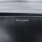 Saint Laurent Paris Medium Sunset Leather Chain Shoulder Bag in Black 498779