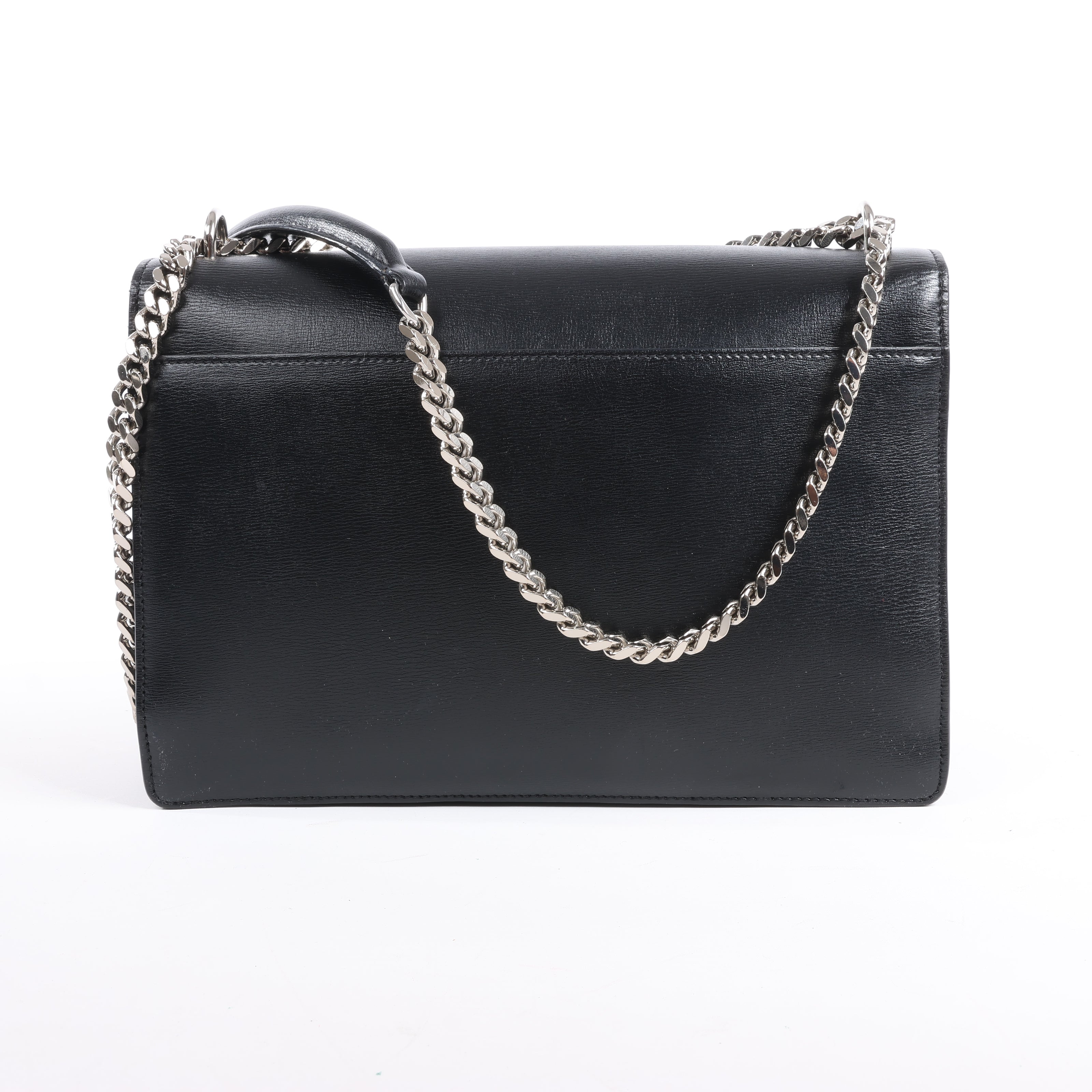 Saint Laurent Paris Medium Sunset Leather Chain Shoulder Bag in Black 498779