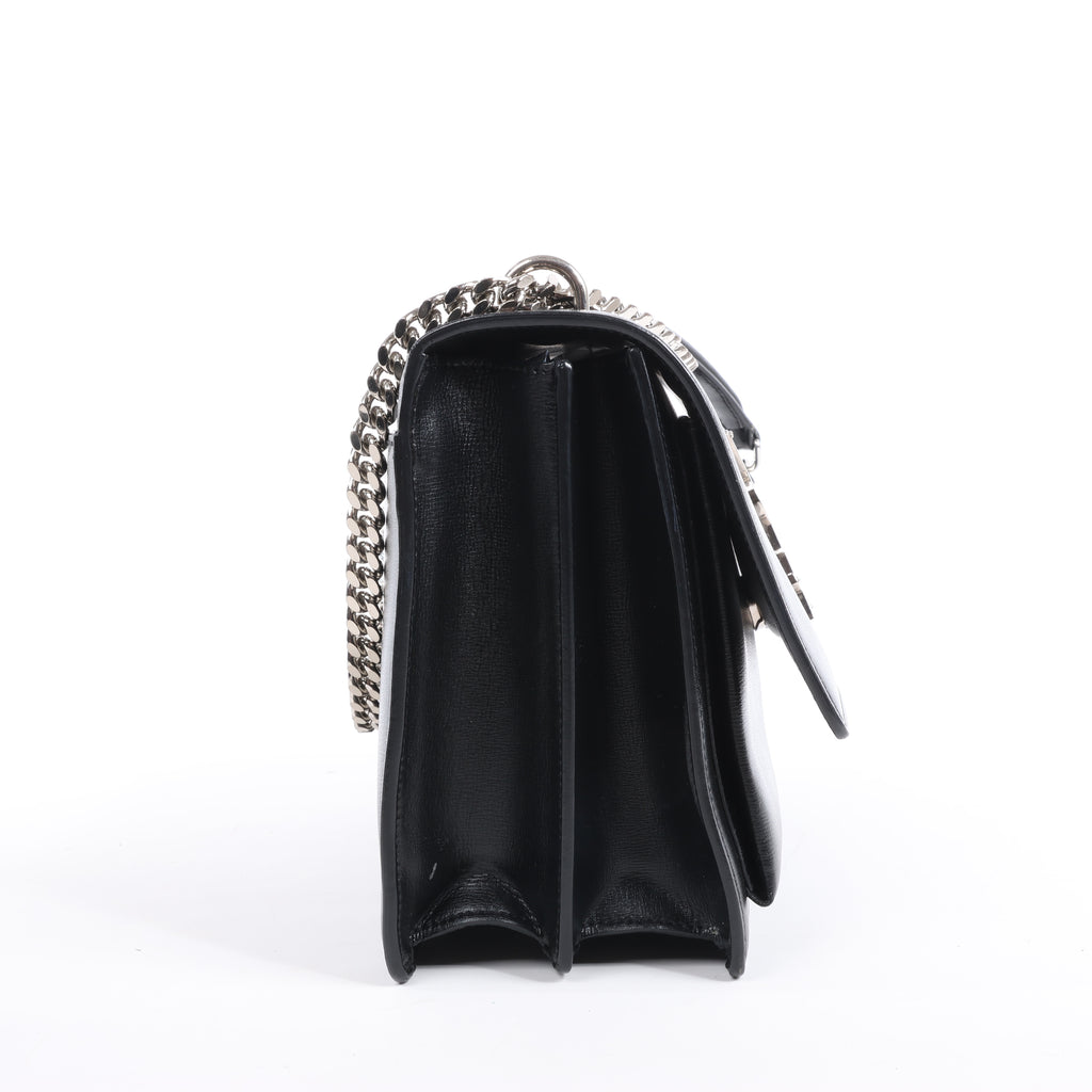 Saint Laurent Paris Medium Sunset Leather Chain Shoulder Bag in Black 498779