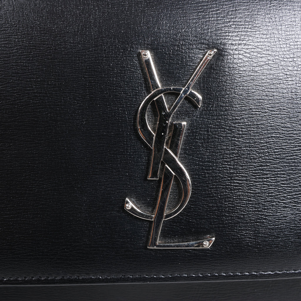 Saint Laurent Paris Medium Sunset Leather Chain Shoulder Bag in Black 498779