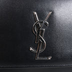 Saint Laurent Paris Medium Sunset Leather Chain Shoulder Bag in Black 498779