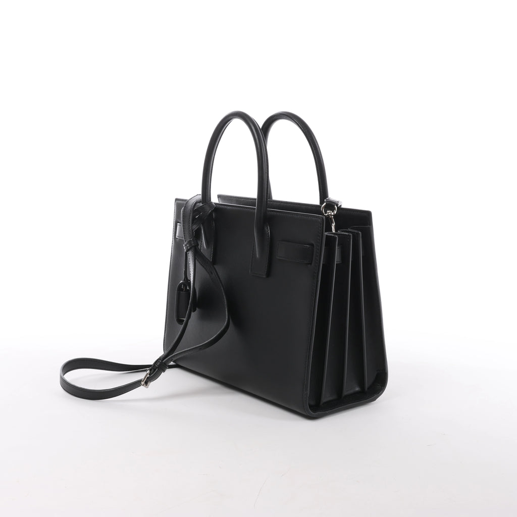 Saint Laurent Paris Sac de Jour Small Multi-Patch Leather 2Way Handbag in Black