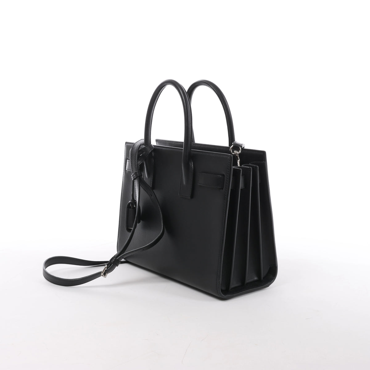 Saint Laurent Paris Sac de Jour Small Multi-Patch Leather 2Way Handbag in Black