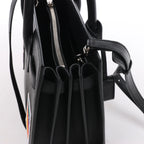 Saint Laurent Paris Sac de Jour Small Multi-Patch Leather 2Way Handbag in Black