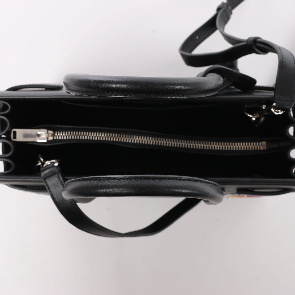 Saint Laurent Paris Sac de Jour Small Multi-Patch Leather 2Way Handbag in Black
