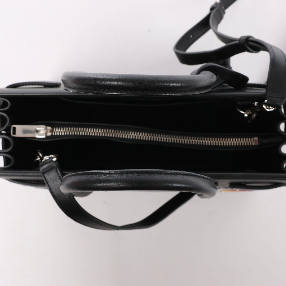 Saint Laurent Paris Sac de Jour Small Multi-Patch Leather 2Way Handbag in Black