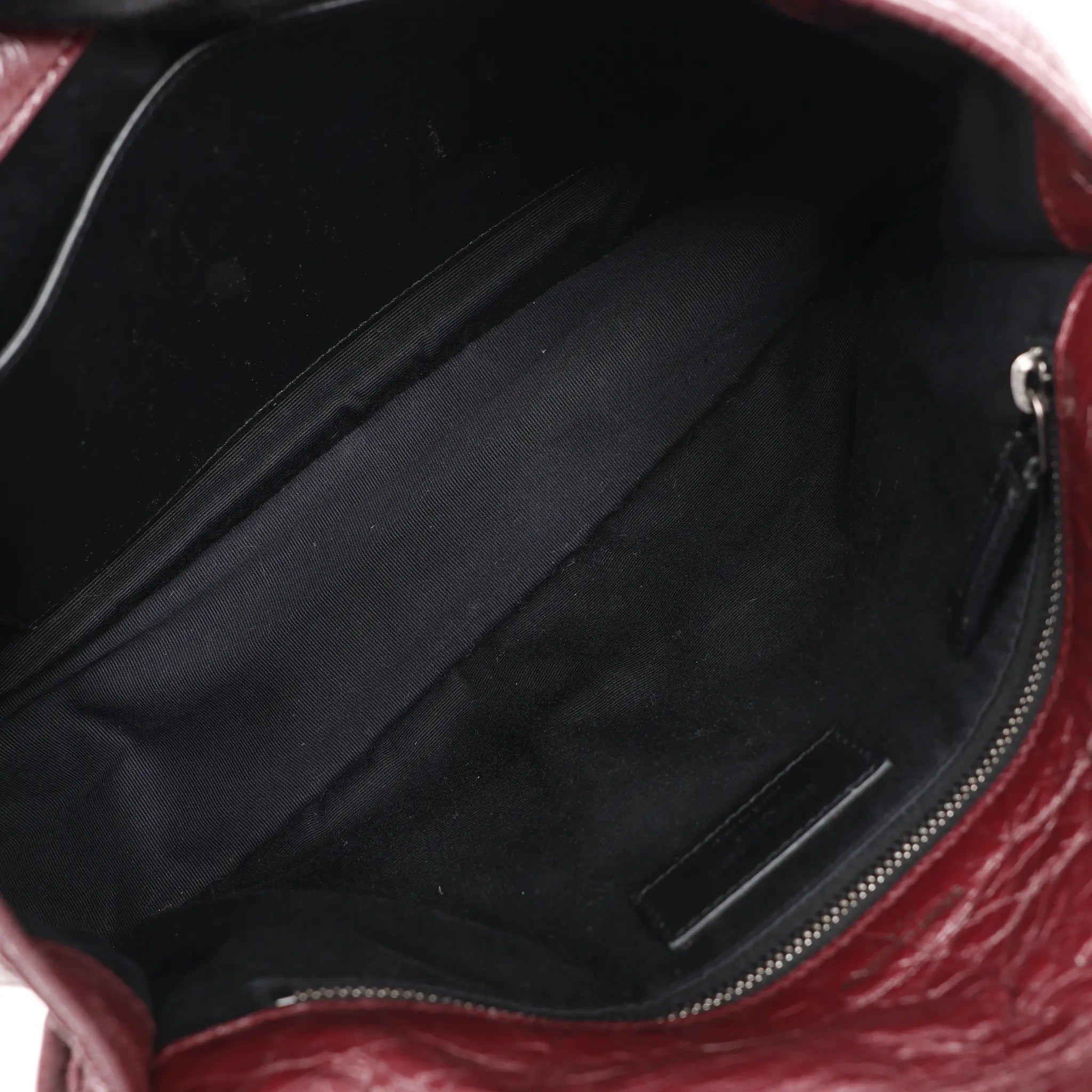 Saint Laurent Paris Niki Leather Chain Shoulder in Bag Burgundy 498894