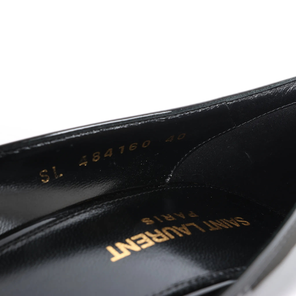 Saint Laurent Opium Patent Leather Heels in Black 484160, Size 40 EU