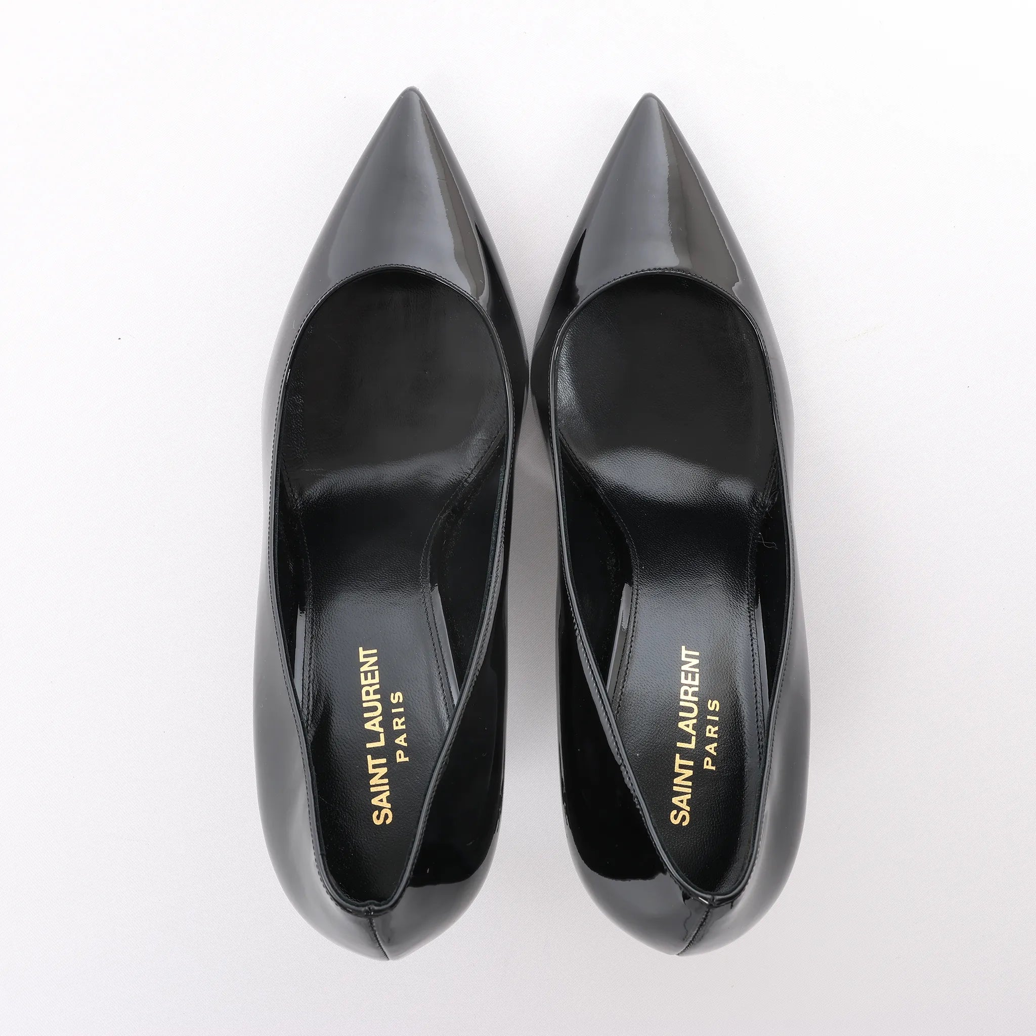 Saint Laurent Opium Patent Leather Heels in Black 484160, Size 40 EU