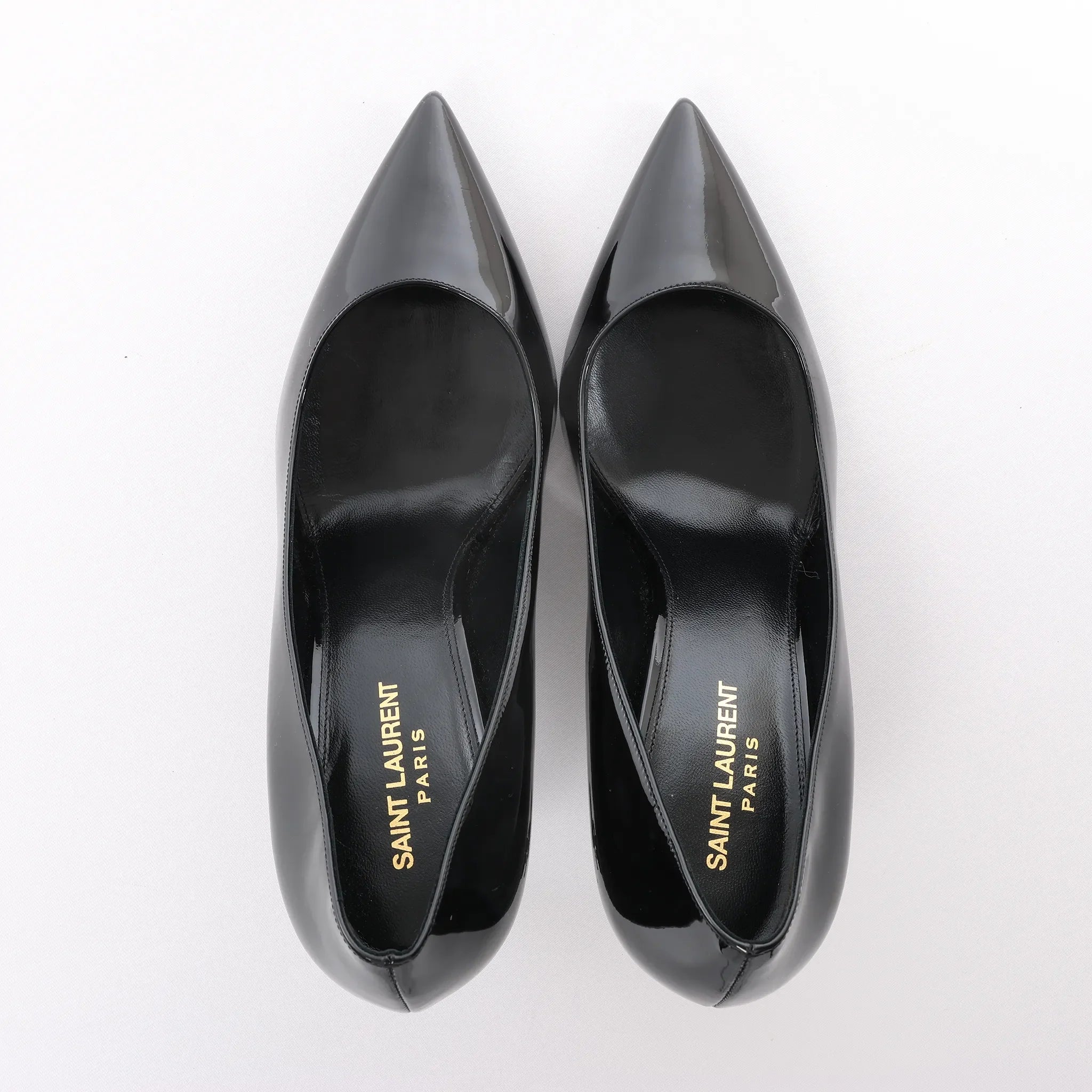 Saint Laurent Opium Patent Leather Heels in Black 484160, Size 40 EU