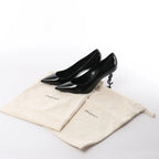 Saint Laurent Opium Patent Leather Heels in Black 484160, Size 40 EU