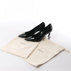 Saint Laurent Opium Patent Leather Heels in Black 484160, Size 40 EU
