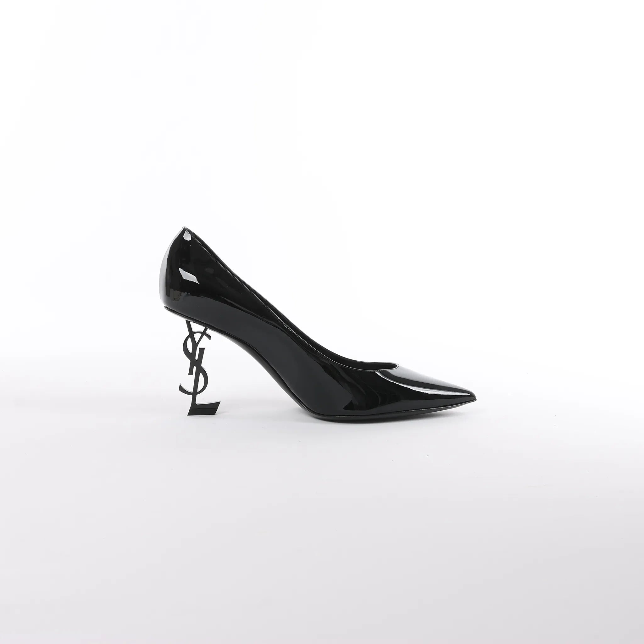 Saint Laurent Opium Patent Leather Heels in Black 484160, Size 40 EU