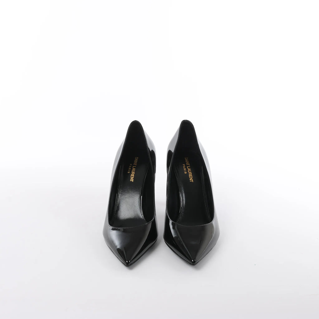 Saint Laurent Opium Patent Leather Heels in Black 484160, Size 40 EU
