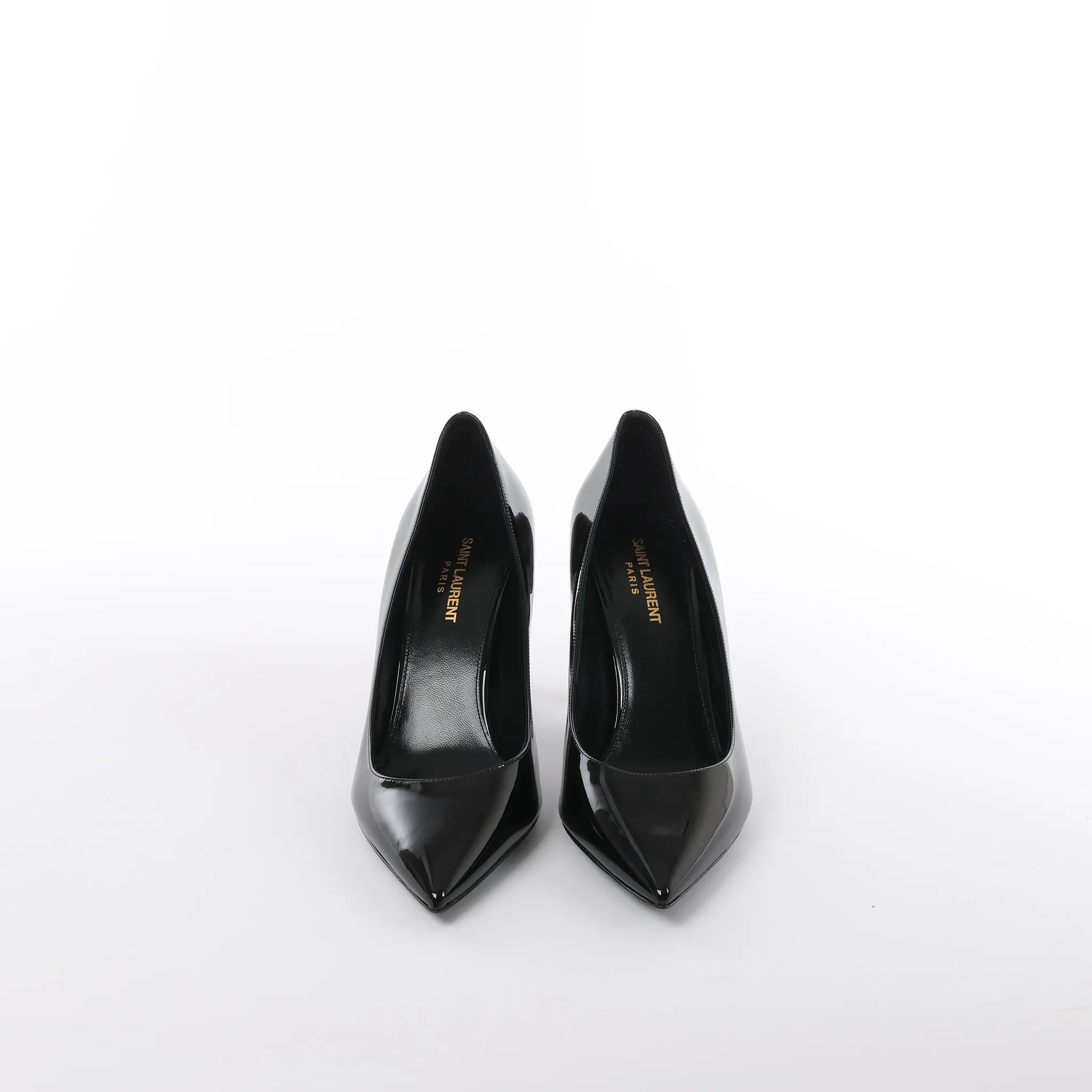 Saint Laurent Opium Patent Leather Heels in Black 484160, Size 40 EU